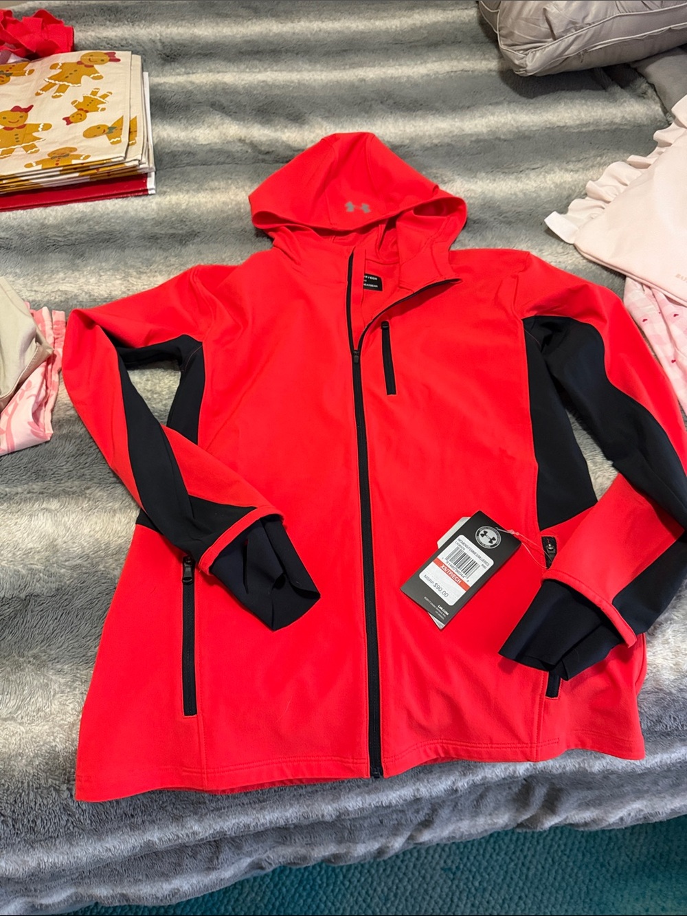 Under Armour Women’s Red and Black Hooded Softshell Jacket